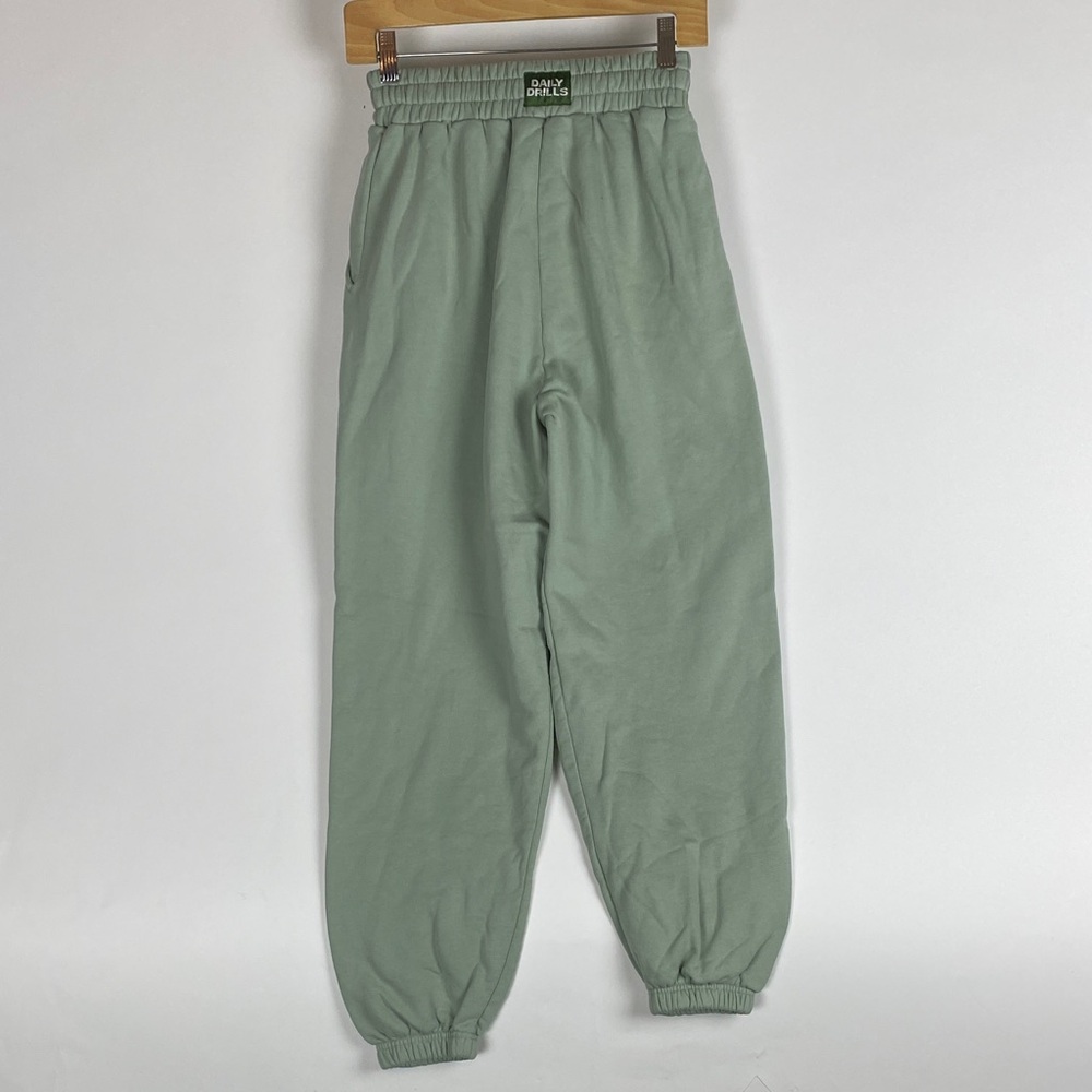 Daily Drills Mint Green Elastic Waist Drawstring Pull On Jogger Pants Size XS/S